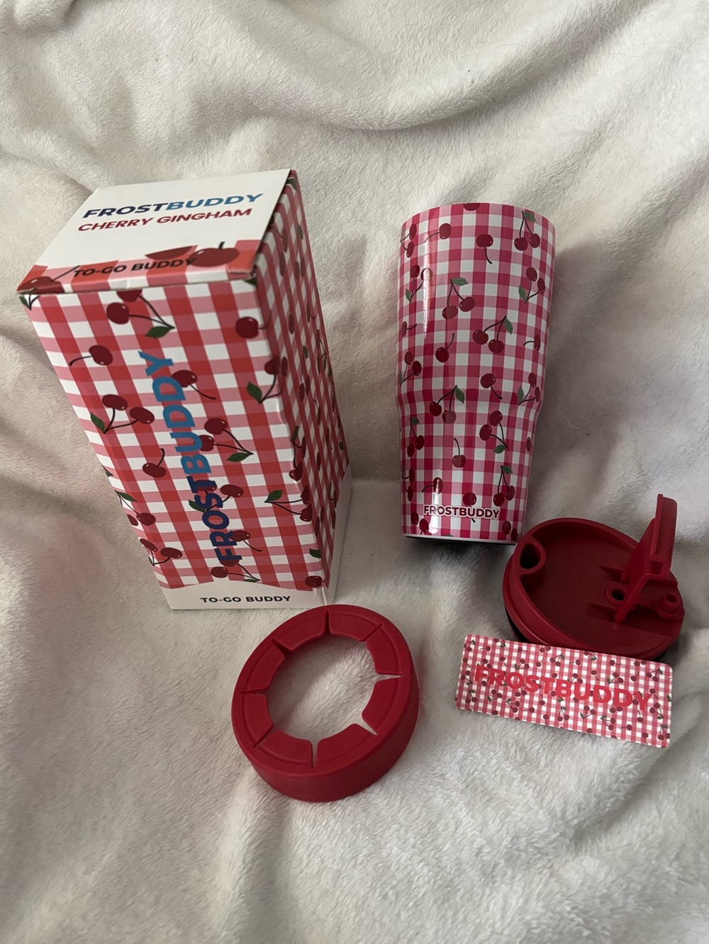 Frost Buddy “Cherry Gingham” To Go Buddy